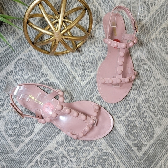 Steve Madden Lolie PC Stud Strap Sandals Pink Size 7 - Picture 7 of 16